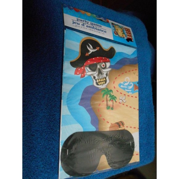 New Pirate Party Game 20 X 15 Fun Birthday Pin Treasure Map - Picture 1 of 2